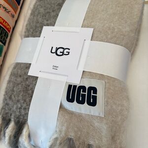 UGG Calyx Faux Mohair Throw Blanket, 50" x 70" NWT Chestnut color